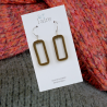 Paper earrings - Olive green - 05