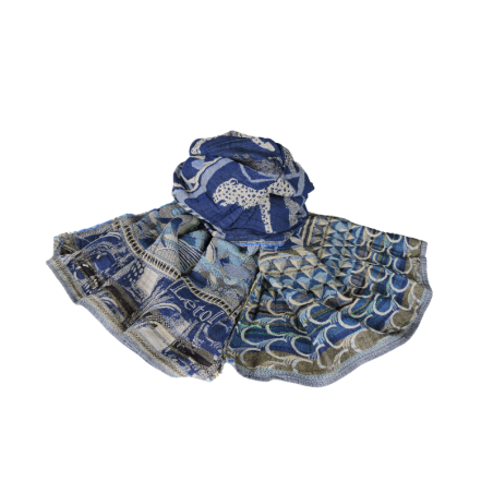 Cotton scarf Létol - Cobalt