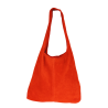 Suede tote hand bag - Red