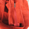 Suede tote hand bag - Red