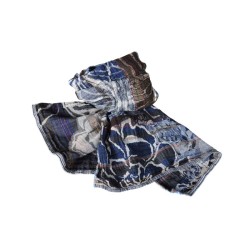 Foulard en coton bio Létol - Blue mountain