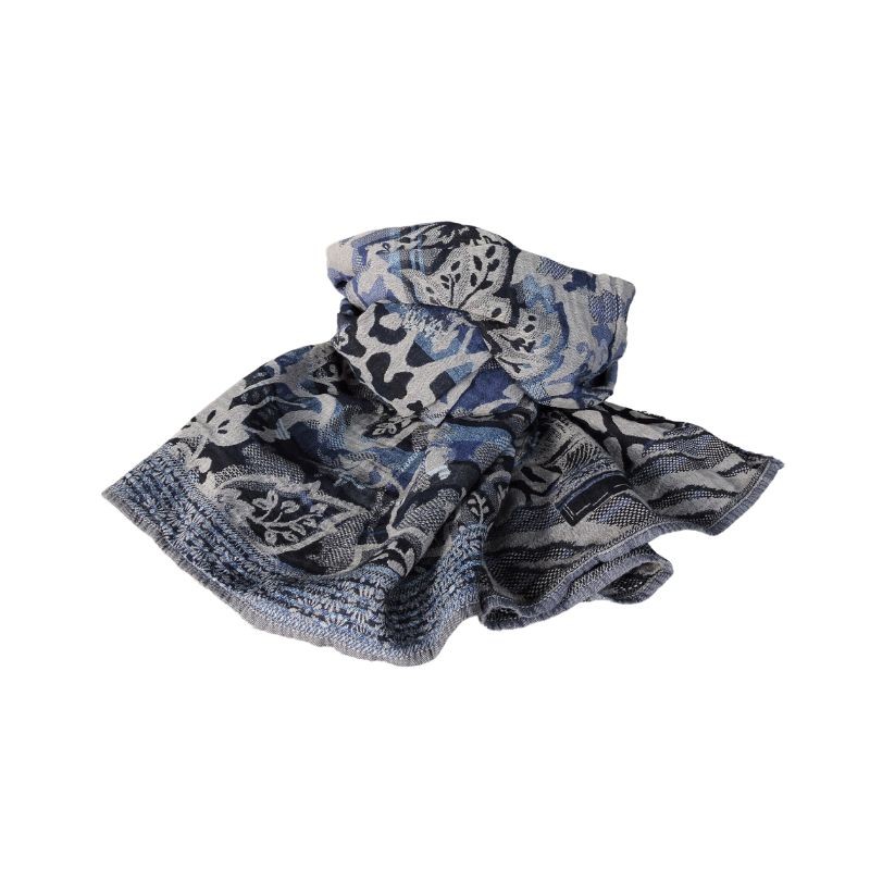 Cotton scarf Létol - Bleu chiné