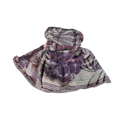 Foulard en coton bio Létol - Roselin pourpré