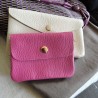 Leather wallet - Fuchsia