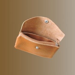 Leather wallet - Camel