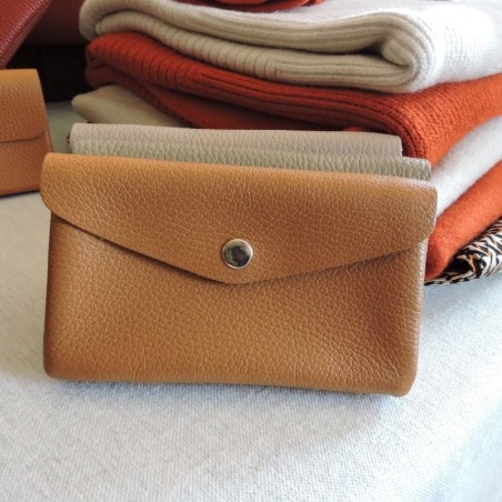 Leather wallet - Camel