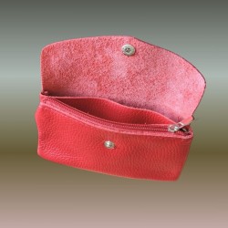 Leather wallet - Red