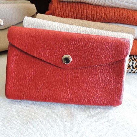 Leather wallet - Red